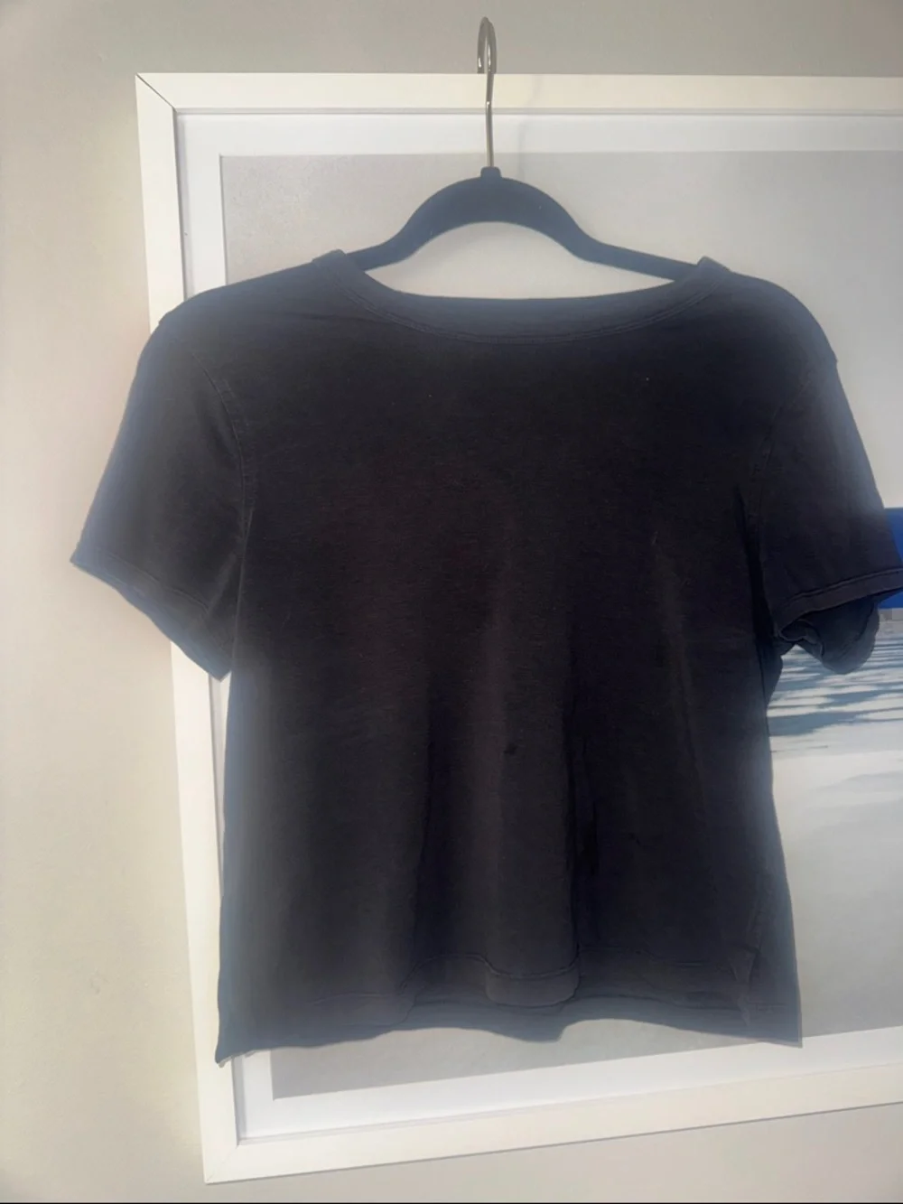 lululemon athletica Black Short-Sleeve Cropped Tee - Picture 2 of 3